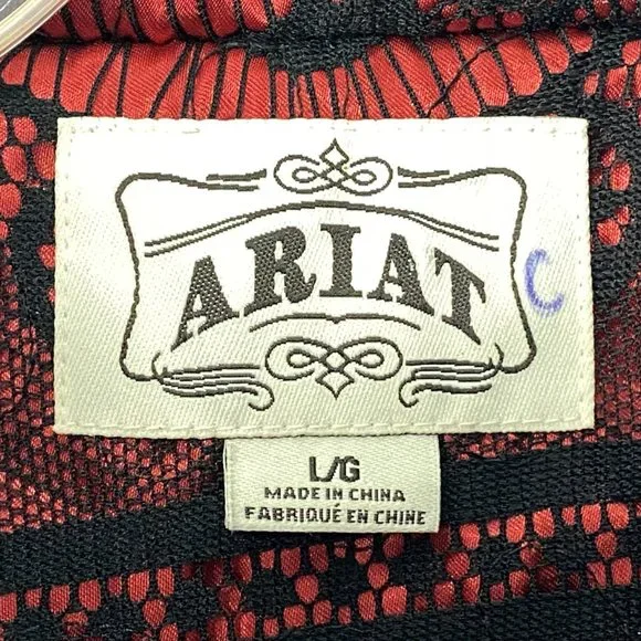 Women's Red Patterned Vest - Picture 4 of 8